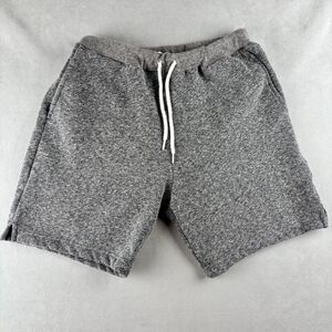 American Apparel Shorts Mens M Gray‎ Heather Fleece Drawstring Pockets Made USA